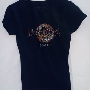 Hard Rock Cafe Seattle Blinged T-Shirt Size XS